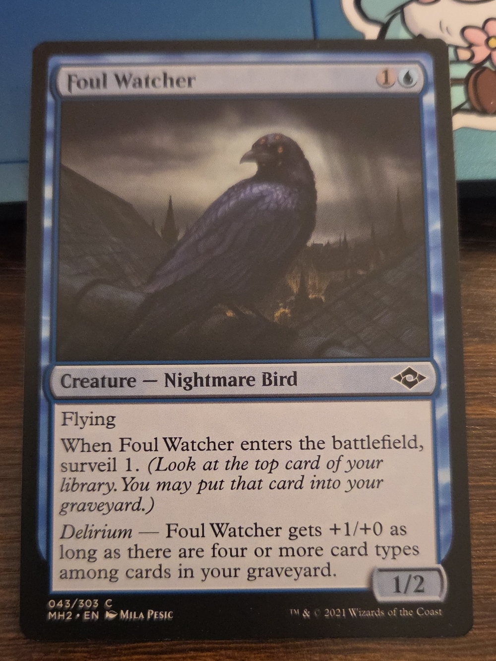 Magic: The Gathering Foul Watcher - Blue Nightmare Bird Card